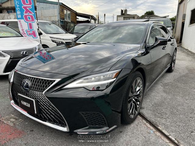 レクサス LS LS500h バージョンL サンルーフ OPホイール 黒皮