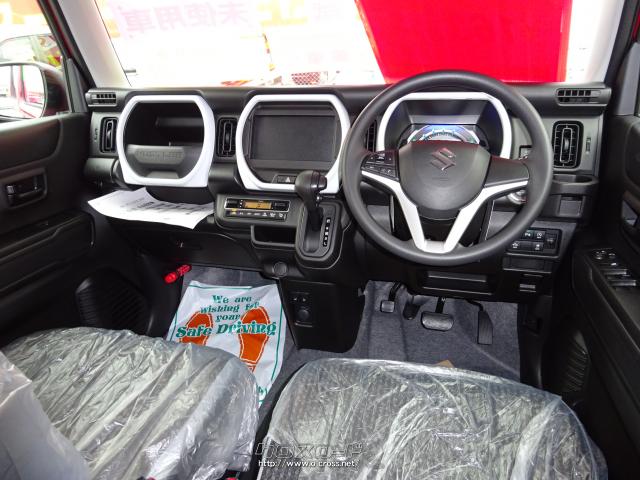 運転席ビュー、デュアルレーダーブレーキサポート搭載、リア・クリアランスソナー付き、ハイブリッドで低燃費! スズキ ハスラー