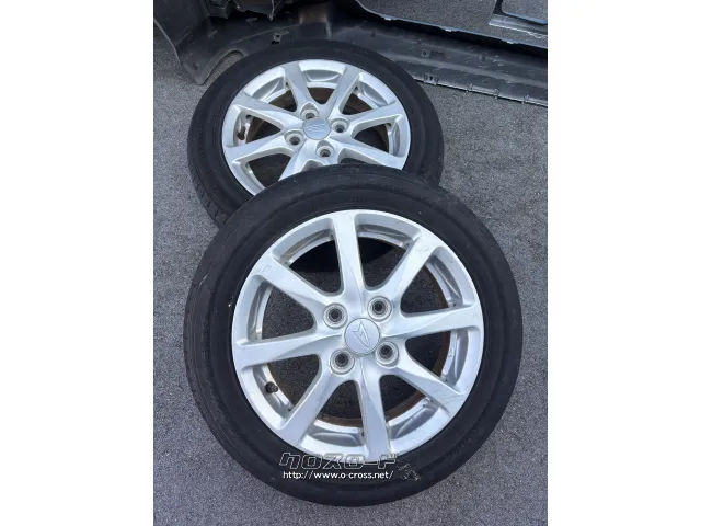 2本 ホイール・タイヤ ダイハツ純正アルミホイル155/65/14(タイヤ付き2本)