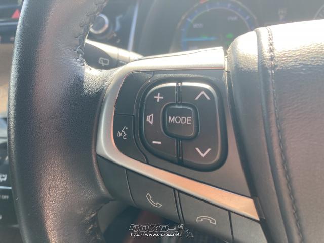純正ステアリングスイッチ付き!ハンドルにぎりながら、TVチャンネル変更も可能です! トヨタ ハリアーハイブリッド