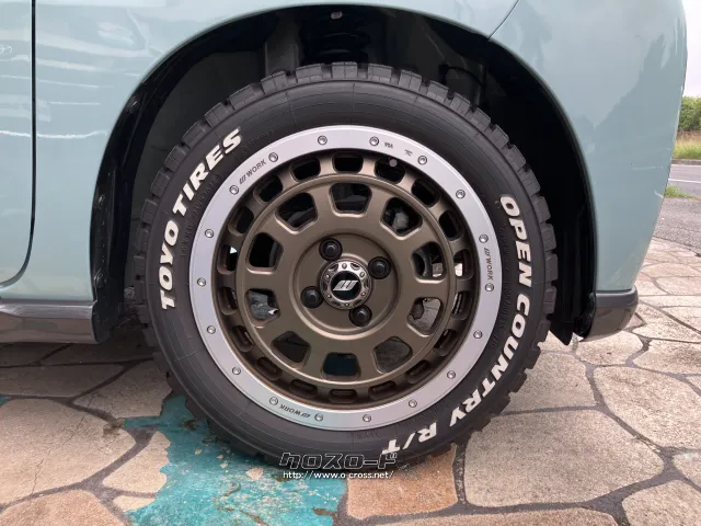 WORKクラッグ15インチアルミホイール TOYOオープンカントリーRT スズキ スペーシア