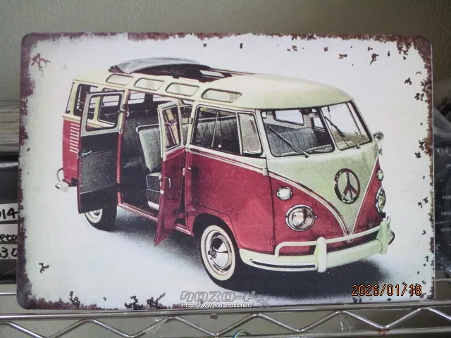 自動車系グッズ ブリキ看板 ワーゲンバス