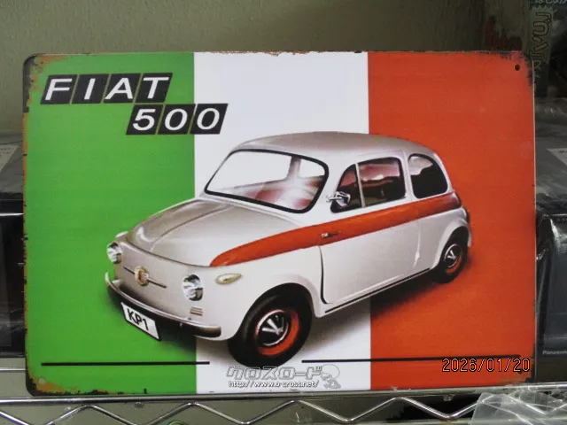 自動車系グッズ ブリキ看板 FIAT500