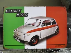 自動車系グッズ ブリキ看板 FIAT500