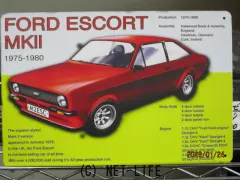 自動車系グッズ ブリキ看板 フォードエスコートMkⅡ