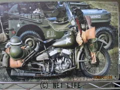 自動車系グッズ ブリキ看板　軍用車