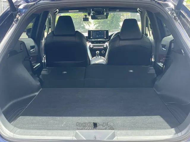 シートを倒せば広々と使用できます トヨタ ハリアー