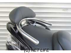 外装パーツ マジェスティ250用の新品ステンバックレスト。