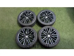 ホイール・タイヤ 18インチ：希少クラウンアスリート純正オプション：ブラックスパッタリングホイル