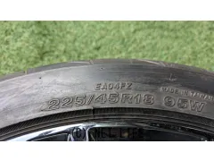 ホイール・タイヤ 18インチ:希少クラウンアスリート純正オプション:ブラックスパッタリングホイル