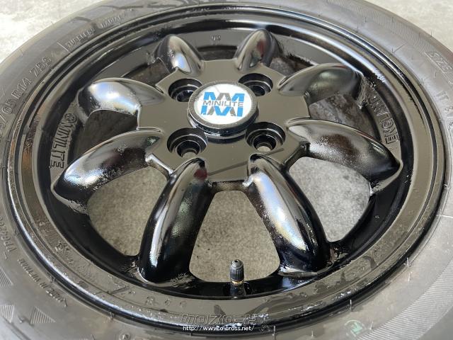 ホイール・タイヤ 14インチ中古ダイハツ純正ミニライトアルミ4本Set新品タイヤ k1