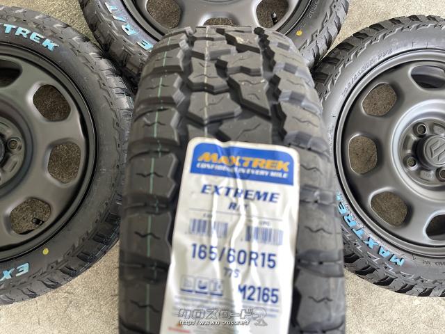 ホイール・タイヤ・15インチ中古スズキハスラー純正スチールR/T新品 
