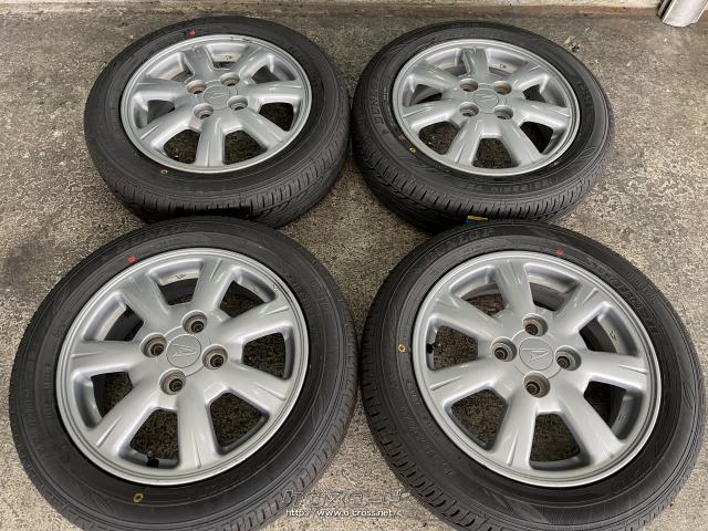 ホイール・タイヤ・14インチ中古ダイハツ純正アルミ4本Set新品タイヤk2
