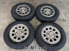ホイール・タイヤ・12インチ中古デイトナスチール4本Set 新品MTタイヤ