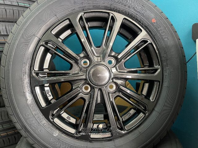 MILLOUSホイール　13インチ　タイヤも良品 MILLOUS ミルアス Ki 中古ホイール 4本 4J 13インチ PCD100 4穴 +42