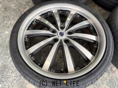 ホイール・タイヤ 19インチ中古シュタイナーアルミ４本Set新品タイヤ２本中古２本J101