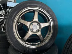 ホイール・タイヤ 16インチ新品クロススピードCR5(ブロンズ)新品国産タイヤ