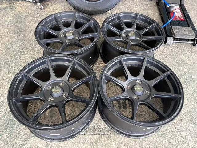 ステルスレーシング15インチ PCD100 4穴 タイヤホイールセット4本　中古 15インチ4穴PCD100