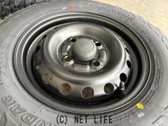 ホイール・タイヤ 12インチ中古ダイハツ純正スチール自家塗装4本SET新品タイヤk2
