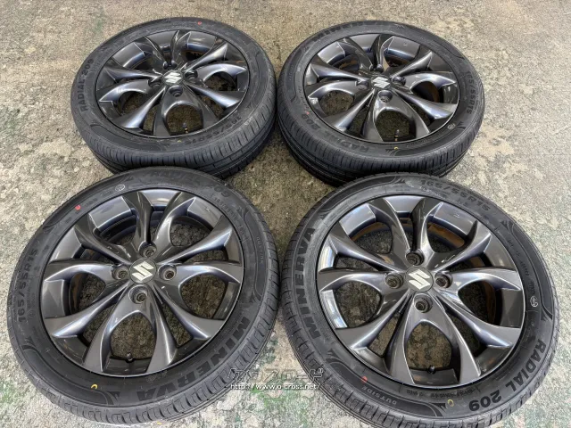 ホイール・タイヤ 15インチ中古ソリオ純正アルミ4本SET新品タイヤk4
