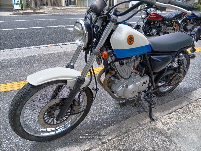 スズキ グラストラッカー250タンク ホワイト キャップ付き スズキ グラストラッカー 250・ホワイトブルー・250cc・(有