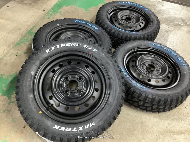 ホイール・タイヤ・14インチ中古スズキスチール BKリペイント4本Set 