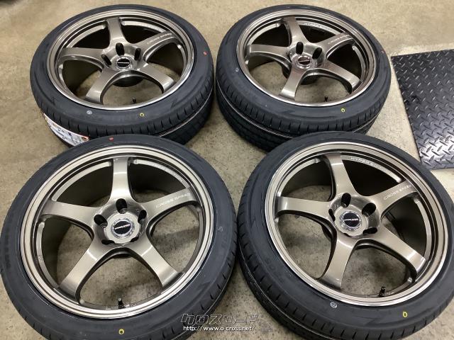 ホイール・タイヤ・18インチ美品クロススピードCR5(ブロンズ)4本set 