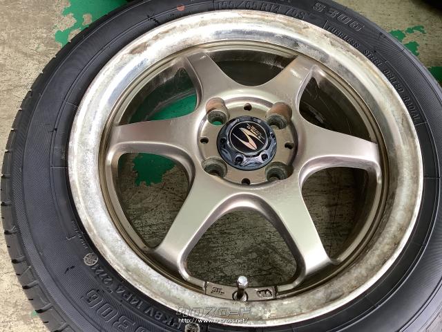 ホイール・タイヤ・14インチ中古S-HOLDブロンズスポーク4本Set k68・ご 