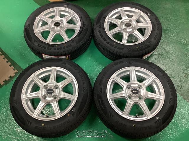 ホイール・タイヤ・14インチ中古トップラン シルバー4本set新品タイヤ