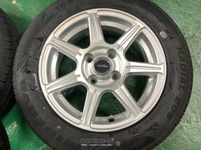 ホイール・タイヤ・14インチ中古トップラン シルバー4本set新品タイヤ