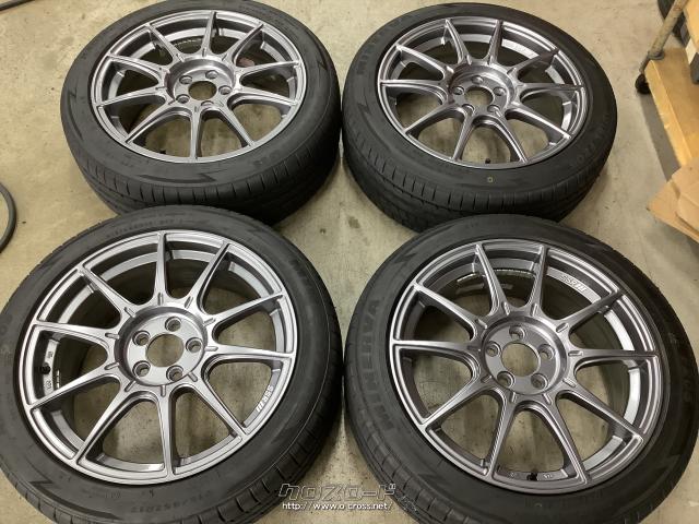 ホイール・タイヤ・17インチ美品SSR GT X01ダークシルバー4本Setバリ溝