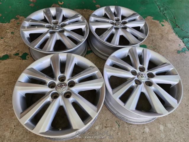 【送料無料　トピー　 Sibilla TZ】4本 プリウス ウィッシュなどに 中古アルミホイール インチアップに ★16×6J 100/5H +45 中古ホイール[17x7.0+45 100⁄5H トヨタ 10系 ウィッシュ純正] 4本SET