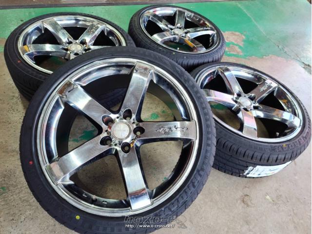 ホイール・タイヤ・19インチ中古ラグジーヘインズ4本Set新品