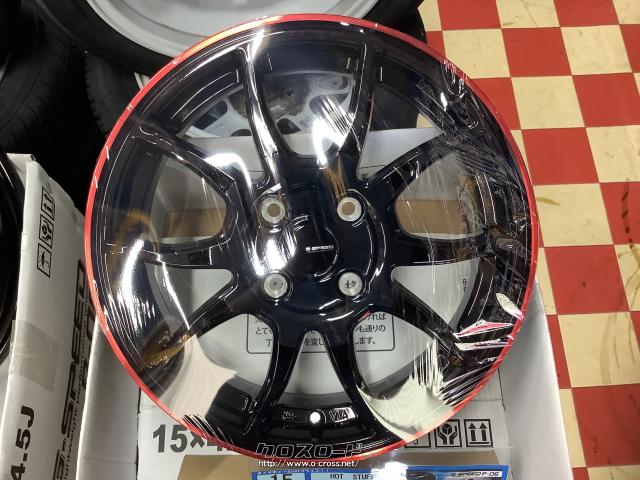 ホイール・タイヤ・15インチ新品GスピードP-06(BK/RED)4本set新品