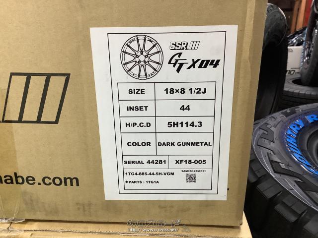 ホイール・18インチ新品SSR GTX04ダークガンメタ4本setJ75・ご成約
