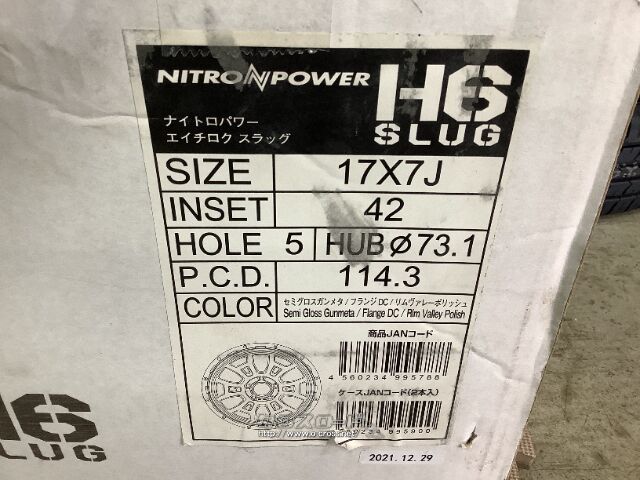 ホイール 17インチ未使用ナイトロパワーH6スラッグ 4本set J72