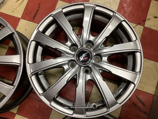 ホイール 15インチ美品Weds ファング(ガンメタ)4本set J65