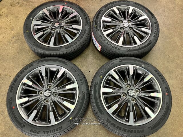 ホイール・タイヤ・15インチ良品スズキ スペーシア純正アルミ4本Set