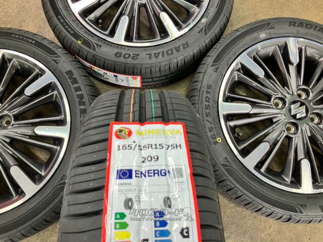 ホイール・タイヤ・15インチ良品スズキ スペーシア純正アルミ4本Set