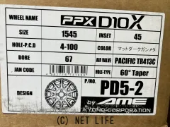 ホイール・タイヤ 15インチ新品特価PPXD10X（ガンメタ）4本set新品RTタイヤ