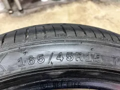 タイヤ 15インチ中古ジーテックス165/45R15 1本×9部取り付け工賃込T58