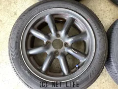 ホイール・タイヤ 14インチ中古ブラックレーシング6J+40PCD100/4H当時物K61