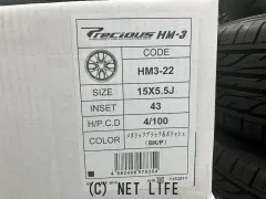 ホイール・タイヤ 15インチ新品プレシャスHM-3(BP)4本set新品タイヤ