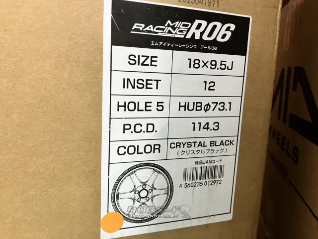 ホイール・18インチ新品MIDレーシングR06（CBK） 4本set・14.28万円