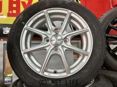 ホイール・タイヤ 14インチ新品ザインEK(シルバー)4本set新品国産タイヤ付