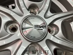 ホイール・タイヤ 14インチ新品ザインEK（シルバー）4本set新品国産タイヤ付