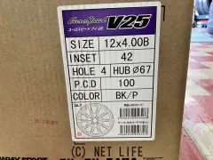ホイール・タイヤ 12インチ新品MID　ユーロスピードV25　4本Set新品国産タイヤ