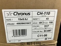 ホイール・タイヤ 15インチ新品クロノスCH-110 4本Set新品タイヤ