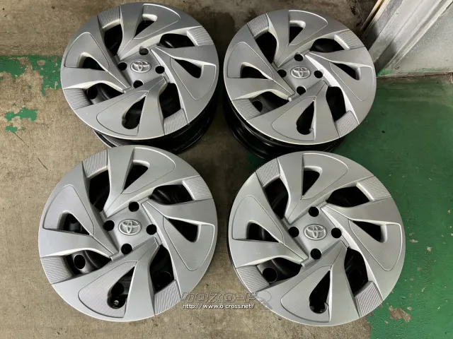 ホイール 15インチ中古アクア純正スチール(ホイールキャップ付)4本set J32