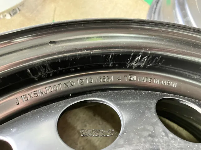 ホイール 15インチ中古アクア純正スチール(ホイールキャップ付)4本set J32